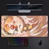 Game Fantasy Ggenshin Impact Mouse Pad Large Gaming Mousepad With Stitched Edges Thickened Desk Mat Pc