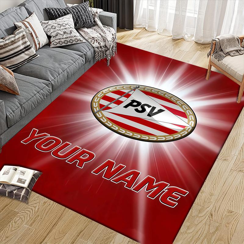 Custom Name,PSV Home Sofa Decoration for Living Room & Bedroom, Non‑Slip Play Flannel Floor Mat for Game Room