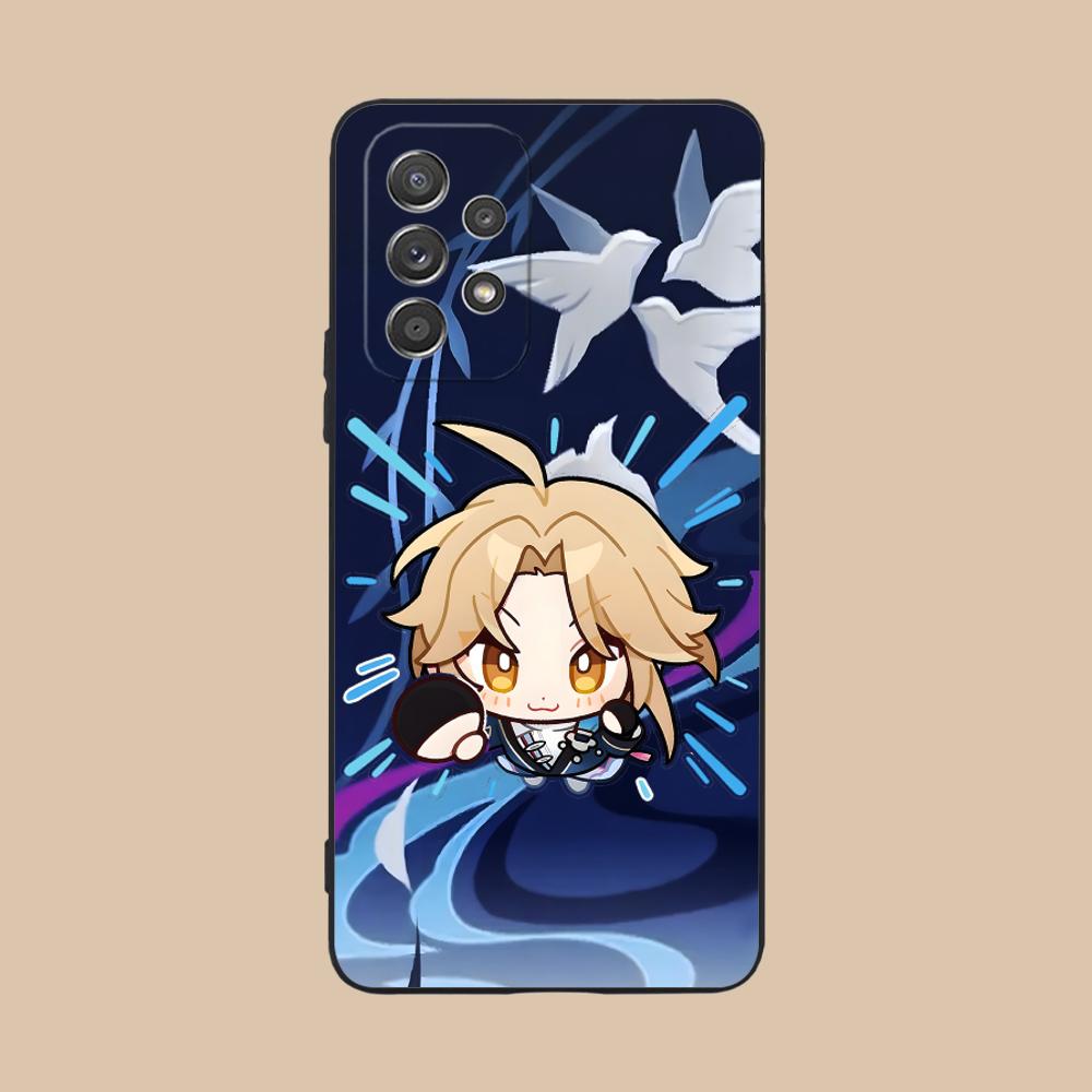 HSR Yanqing Матовый ТПУ Чехол для Мобильного Телефона для Samsung Galaxy M55 54 42 35 34 33 32 23 22 15 14 13 12 F55 5G Цветной Чехол