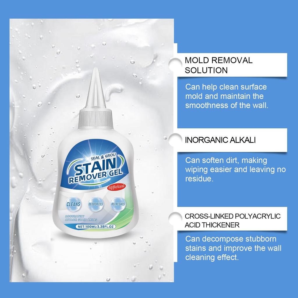 Бытовой многофункциональный чистящий гель; Гель для дезинфекции стен; Сильный дезактивирующий гель;Подходит для чистки стен, пола и кухни(100мл)