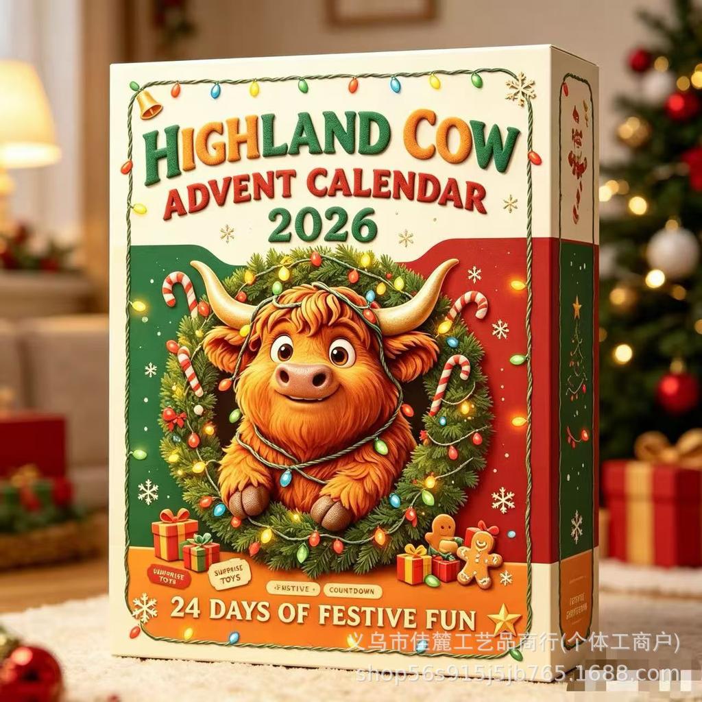 Cow Advent Calendar - 3D Handmade Highlachristmasgift