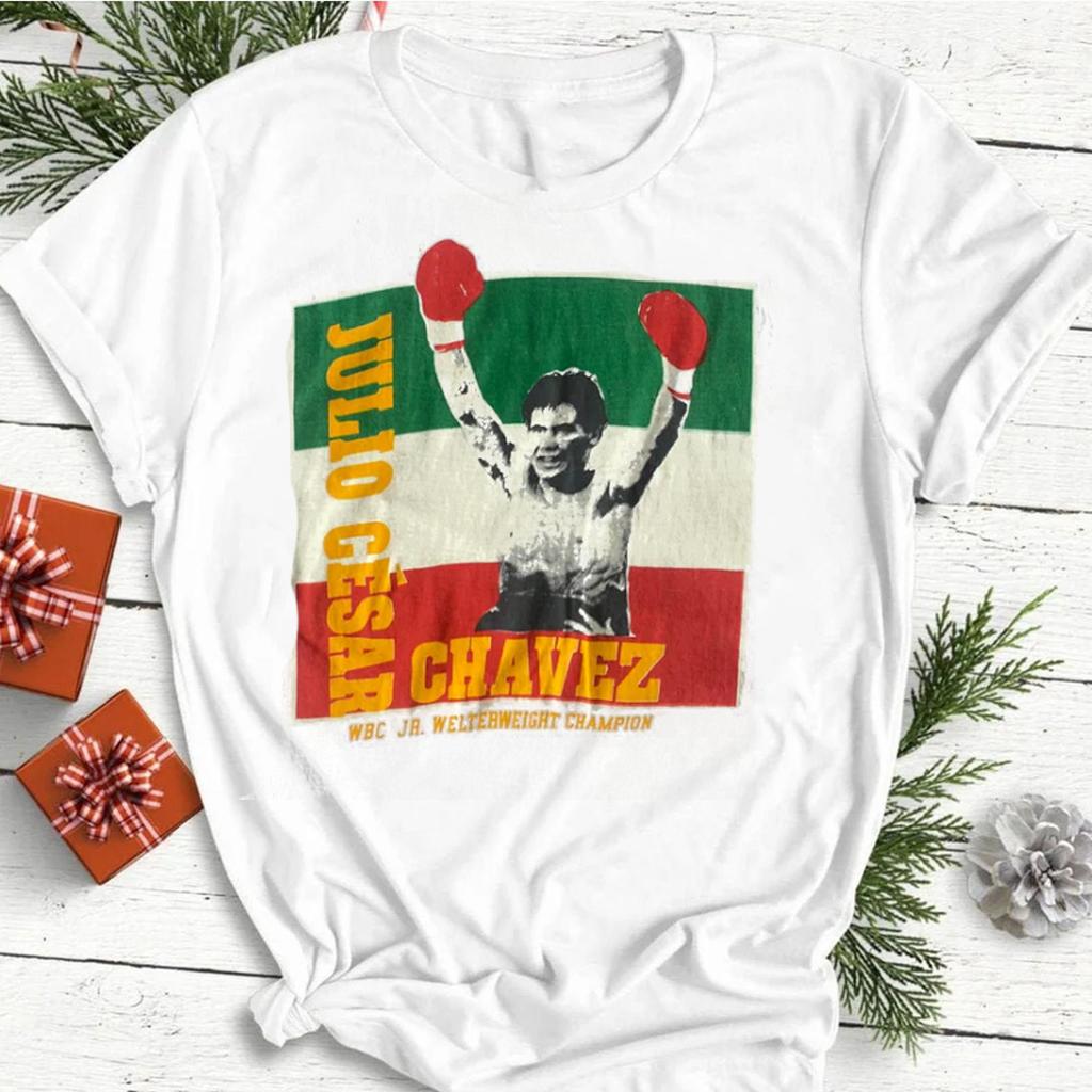 1994 Julio Cesar Chavez Boxing All White T-Shirt PA079