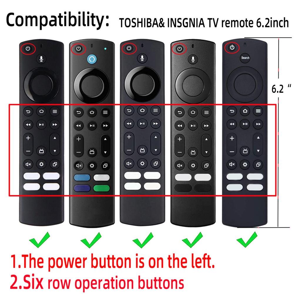 Silicone Remote Protective Case Glow In Dark Replacement Controller Sleeve With Lanyard For New Amazon Fire TV Stick 4K Max 2024