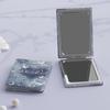 PU Folding Makeup Mirror High Definition Foldable Foldable Cosmetic Mirror Butterfly Blue Rose Rectangle Pocket Mirror