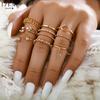 Starose 8pcs Crystal Drop Open Finger Rings Set Female Geometric Joint Ring Toe Knuckle Rings for Women Cuff Ear Jewelry Gifts