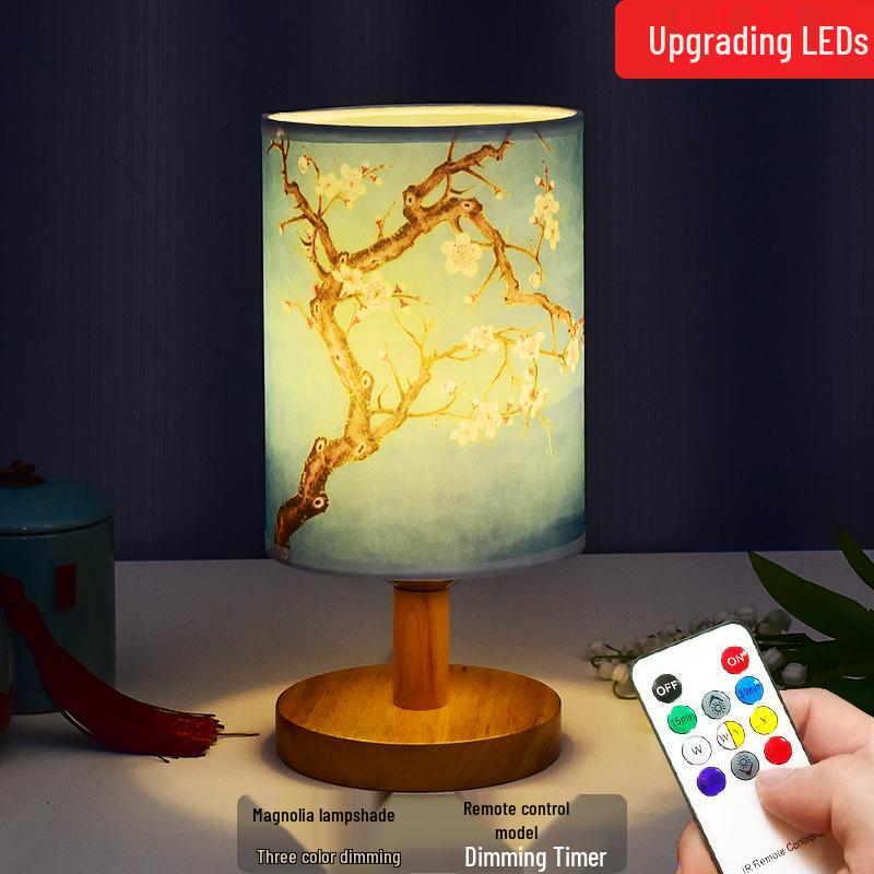 Retro Chinese-Style LED Desk Lamp: Artistic Bedside Night Light
