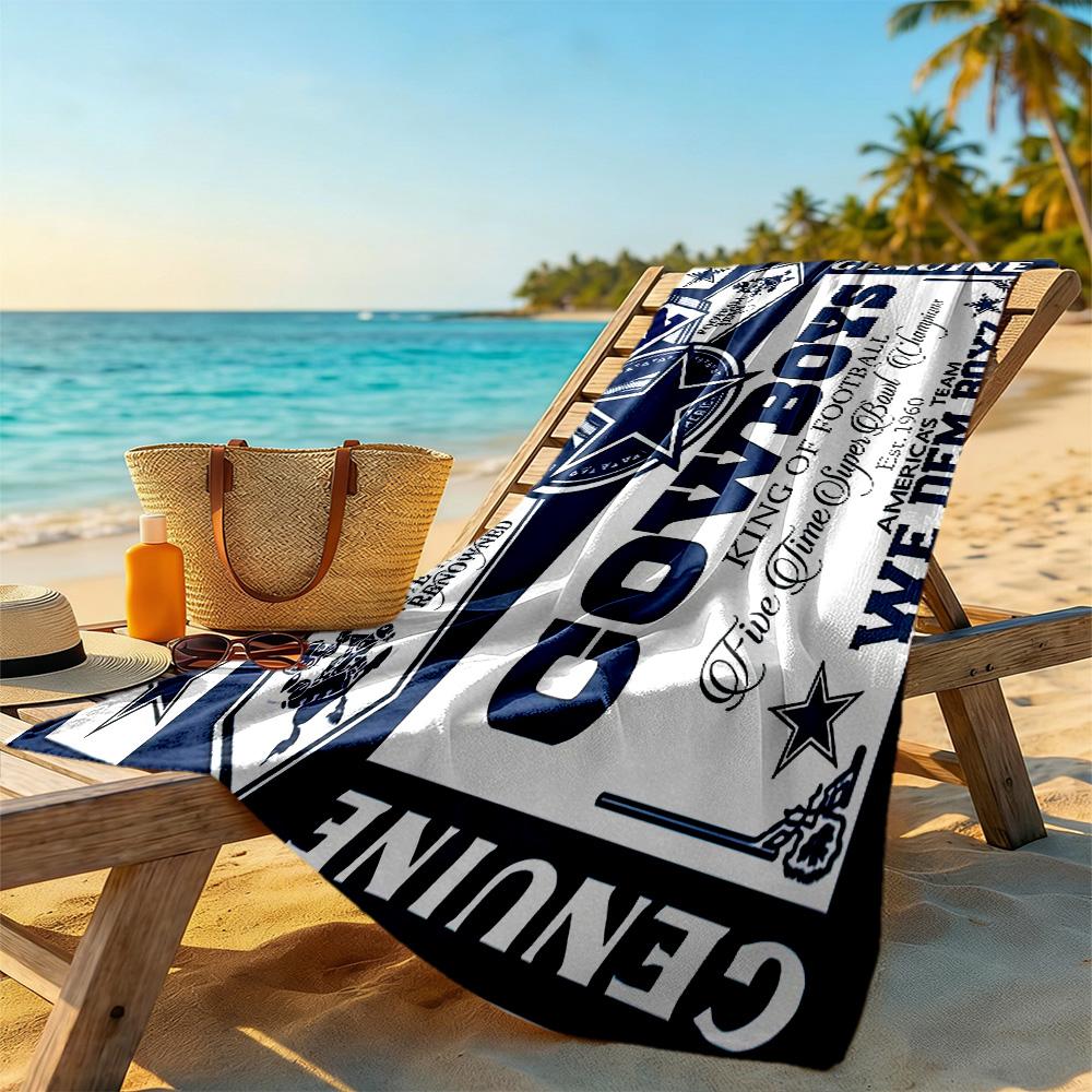 Dallas Beach Towel High Absorbency & Quick-Dry Comfortable Lightweight Suitable for Swimming, Gym, Camping, Yoga Vacation