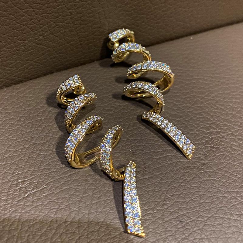 Преувеличенные серьги для женщин, аксессуары для банкетного платья, ювелирные изделия из сверкающего циркония