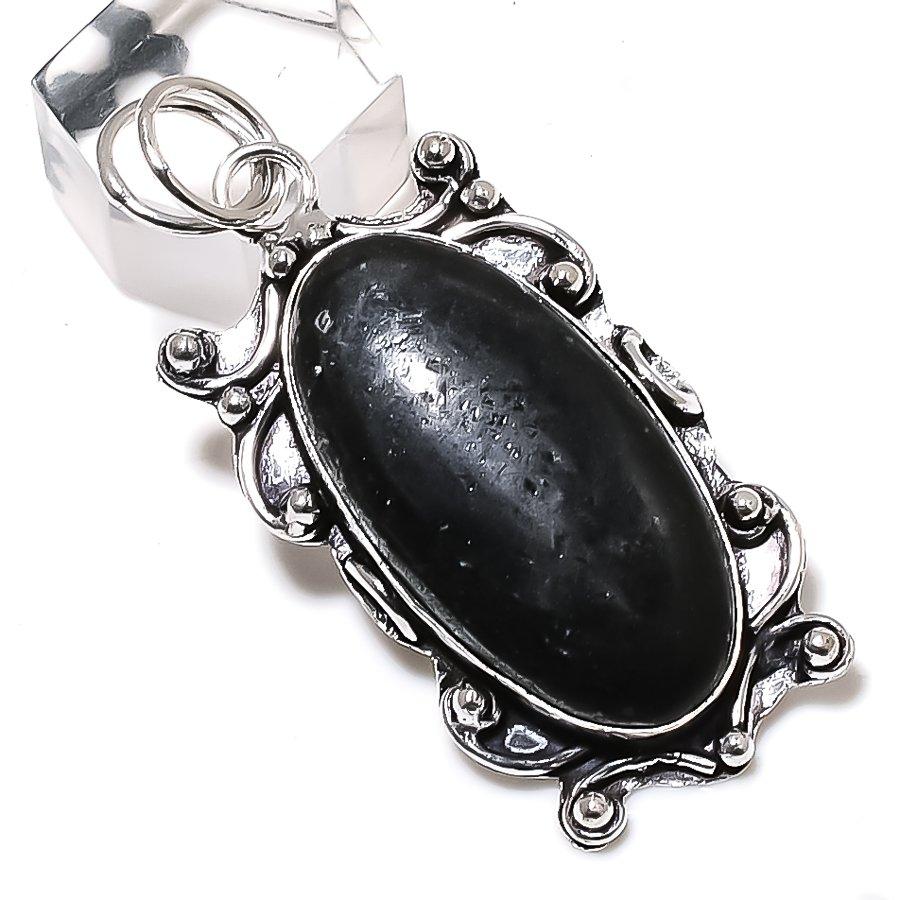 Подвеска из стерлингового серебра 925 пробы с драгоценным камнем нууммит 2,29 дюйма A7V21