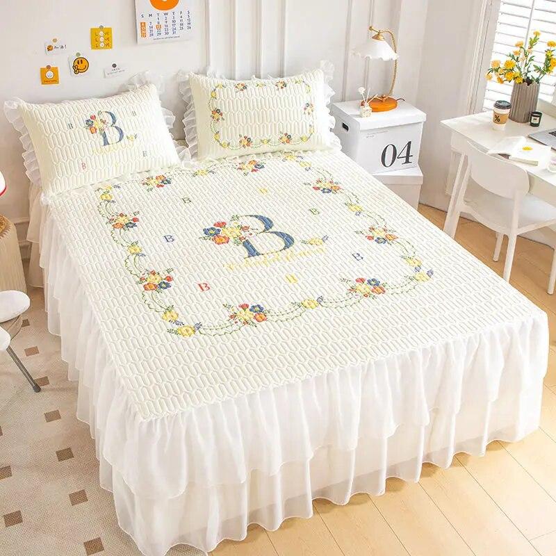 Летний крутой коврик из натурального латекса, юбка-кровать, наволочка, можно стирать в машине, кондиционер, мягкий коврик, складной нескользящий покрывало