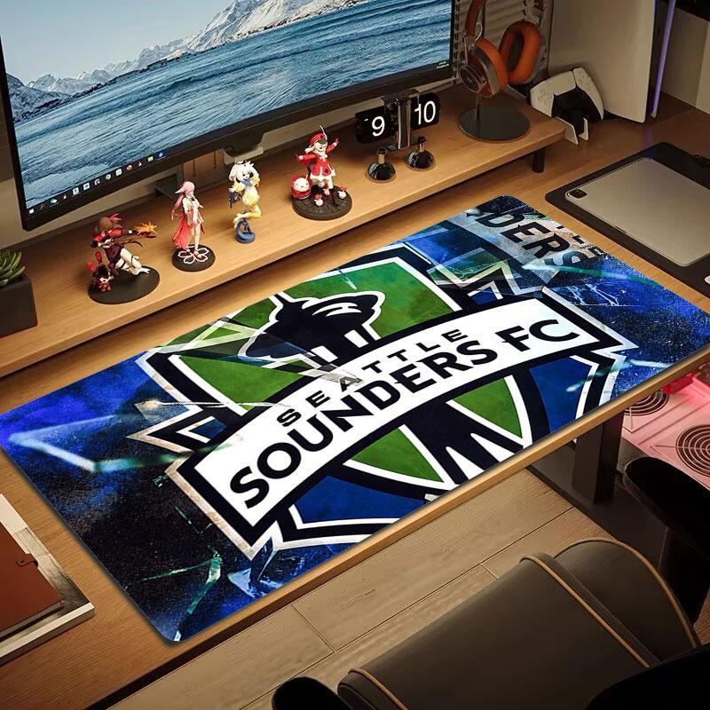 FC Seattle Sounders Mouse Pad, Large Gaming Desk Mat, Non-slip XXL Mousepad for Laptop & Tablet, Mini PC Playmat with Stitched Edges