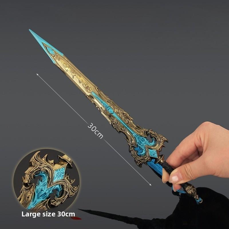 30cm/11.8in The Investiture Of The Gods Sword Weapon Metal Model Anime Cosplay Peripherals Collectible Desk Display Outdoor Toys