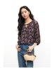 JUZUI Meirad Chiffon Printed Single Top Women's 2025 Summer New Collection