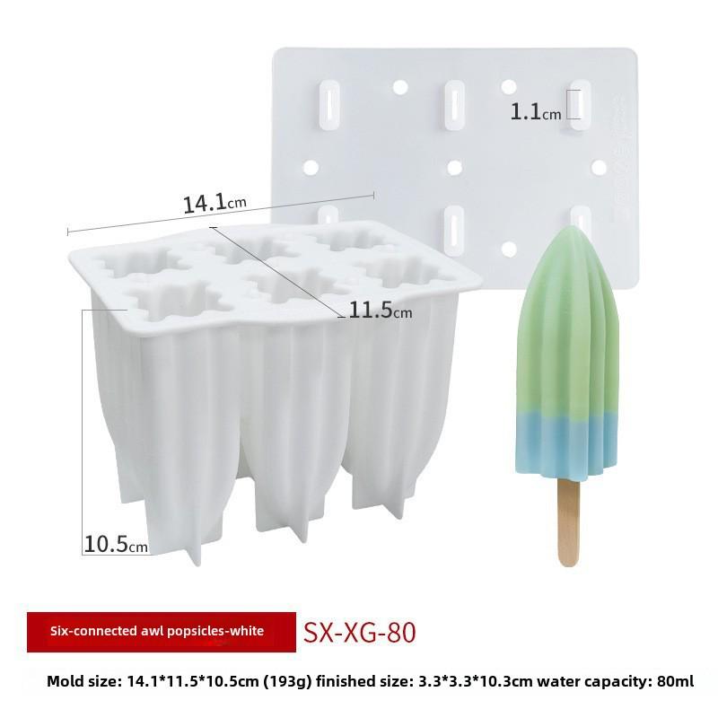 Силиконовая форма для мороженого Sanxin Spiral для домашнего фруктового мороженого - пищевая