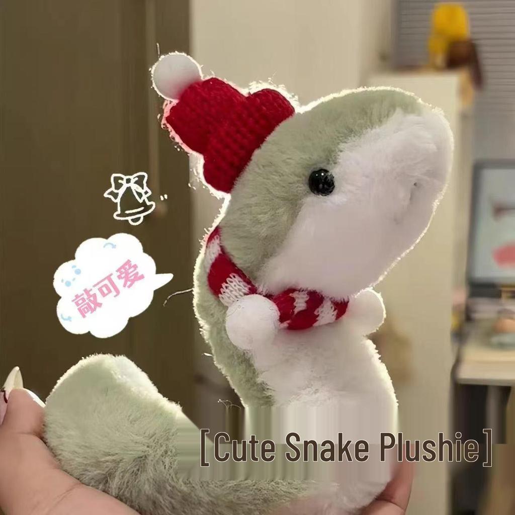 2025 год Змеи: Красочная плюшевая игрушка Двуглавая змея - Милый и забавный кулон-украшение