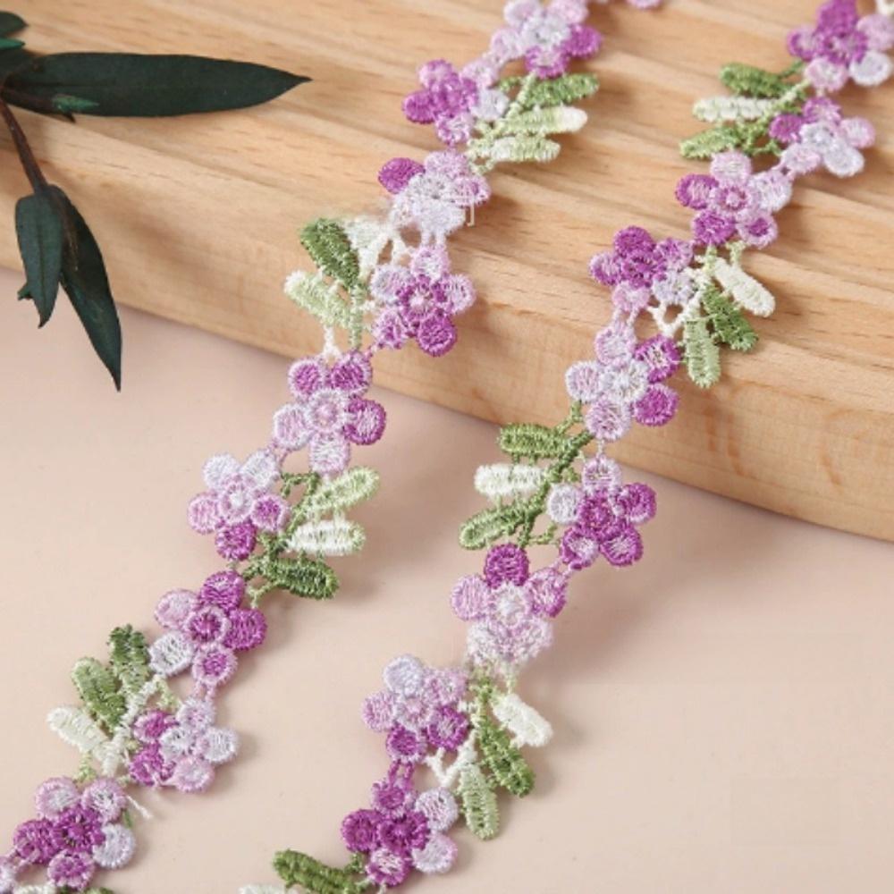 Water-soluble Flower Lace Trim 2cm Wide Small Floral Lace Embroidered Lace Trim Sewing Projects
