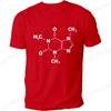 Science T Shirt Mens Funny Caffeine Molecule Gamer Geek Funny Tee Men's Summer Clothing Short Sleeve T-shirt Top Casual Tees