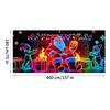 Santa Garage Door Cover Christmas 13x6ft UV Fluorescent Holiday Decoration Garage Door Holiday Background for Homeowners Party