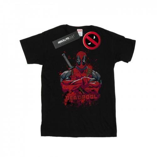 Marvel Mens Deadpool Pose Splat T-Shirt