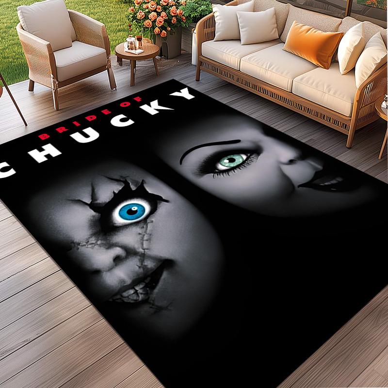 Bride of Chucky Print Rug, Washable Floor Carpet, For Entryway Dorm Laundry Room Office Study, Home Decor Birthday Christmas Gift