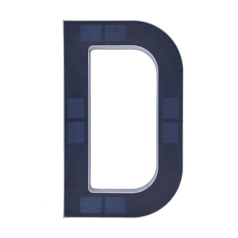 Digital ABCD Solar Doorplate Lights Modern LED House Address Signs Solar Lights Outdoor Courtyard Decoration Lights 2026
