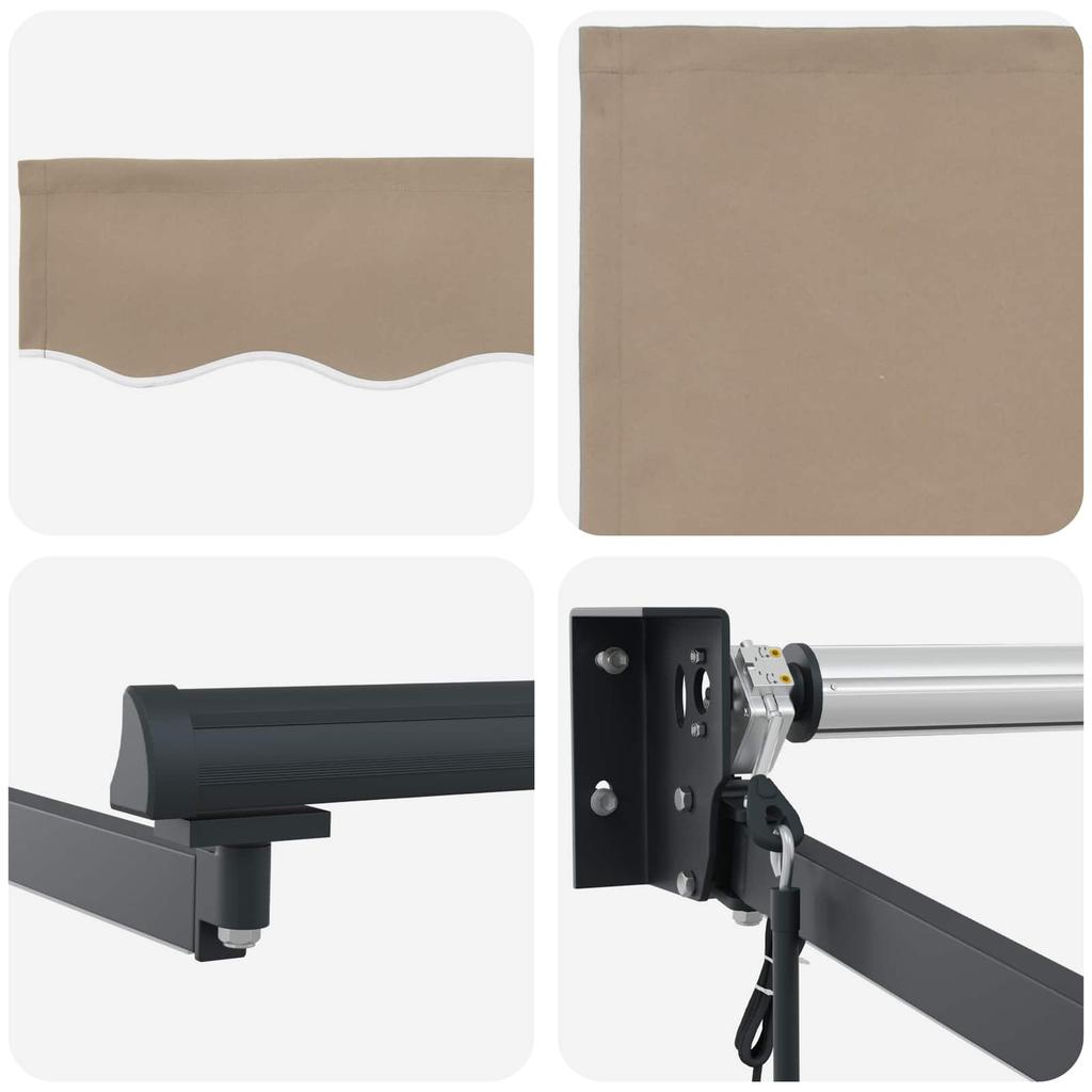 Electric Retractable Awning Beige 3.5 x 2 m