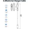 Автомобильный зарядный кабель DC8020 2M 16AWG для портативной электростанции Jackery Explorer 1000 v2/2000 v2, 15A от прикуривателя к 8-мм DC-штекеру, шнур питания