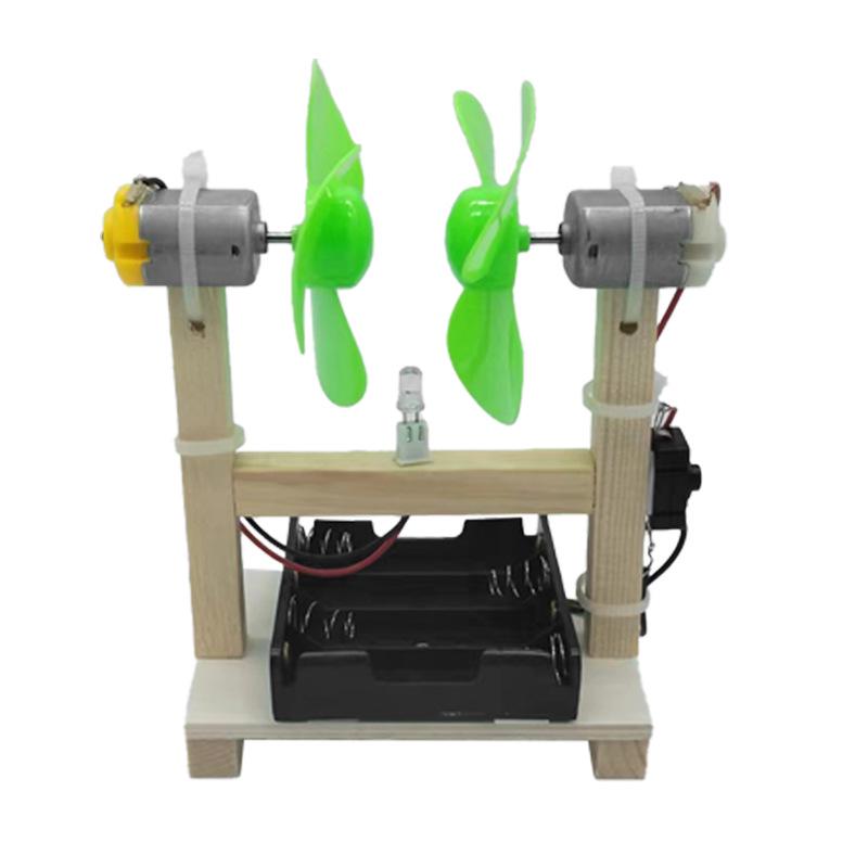 Hand-Crank Generator Science Kit for Elementary Students - Assembled Wooden Physics Teaching Aids