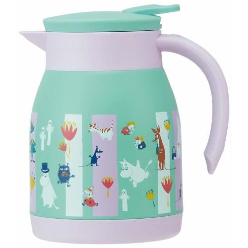 Skater Thermal/Cold Vacuum Dual Structure Stainless Steel Tabletop Pot Wide Mouth Pitcher Thermos 600ml Moomin Color VSP6-A