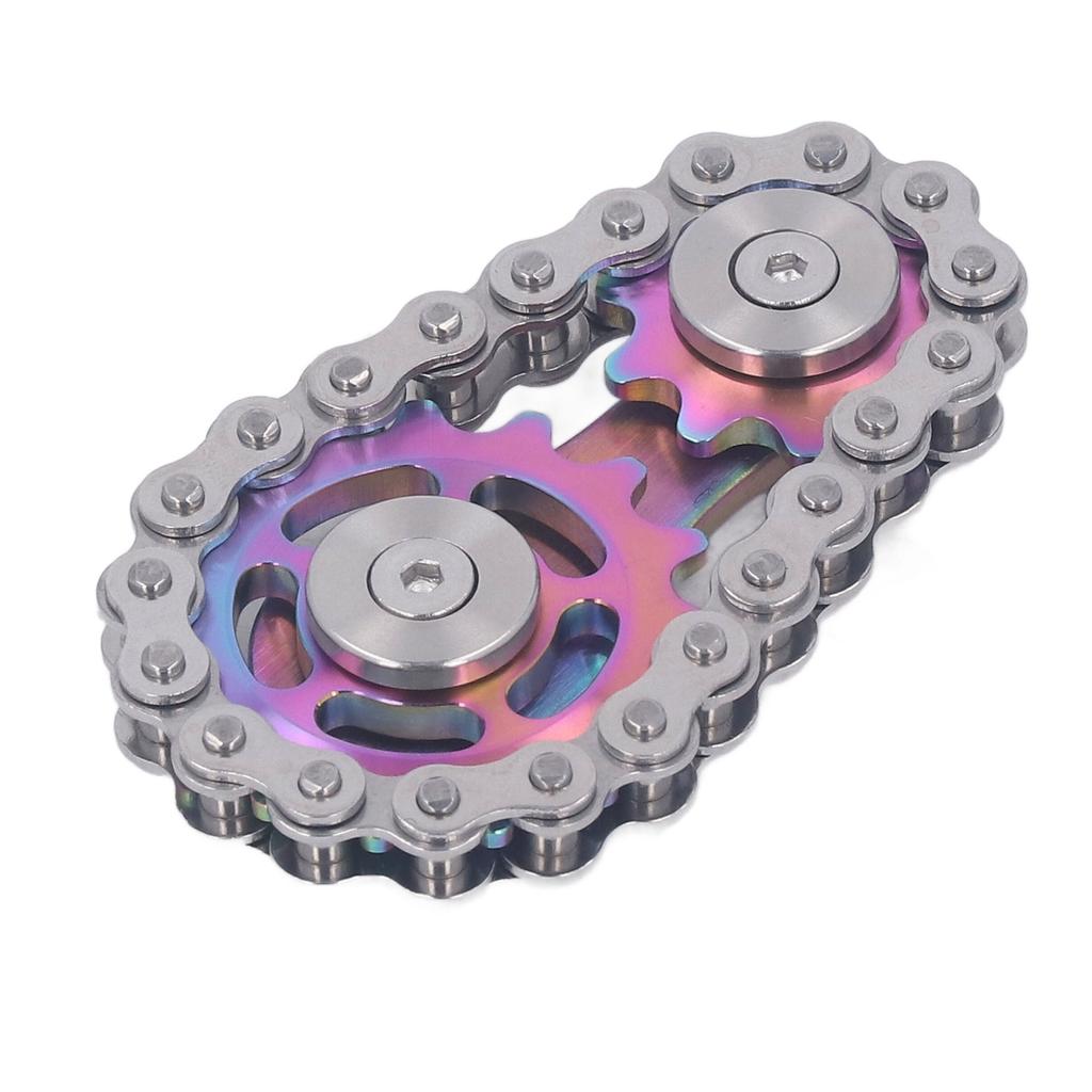 Metal Sprockets Chains Decompression Toy Stress Relief Keep Focusing Fingertip Bike Chain Gears