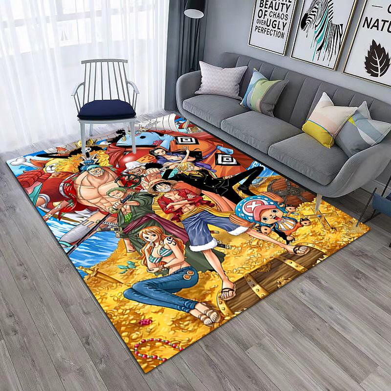 В главных ролях японский мультфильм ONE PIECE Манки Д. Ковер Luffy подходит для гостиной и спальни, коврики для прихожей, офиса, балкона, декоративный ковер V20