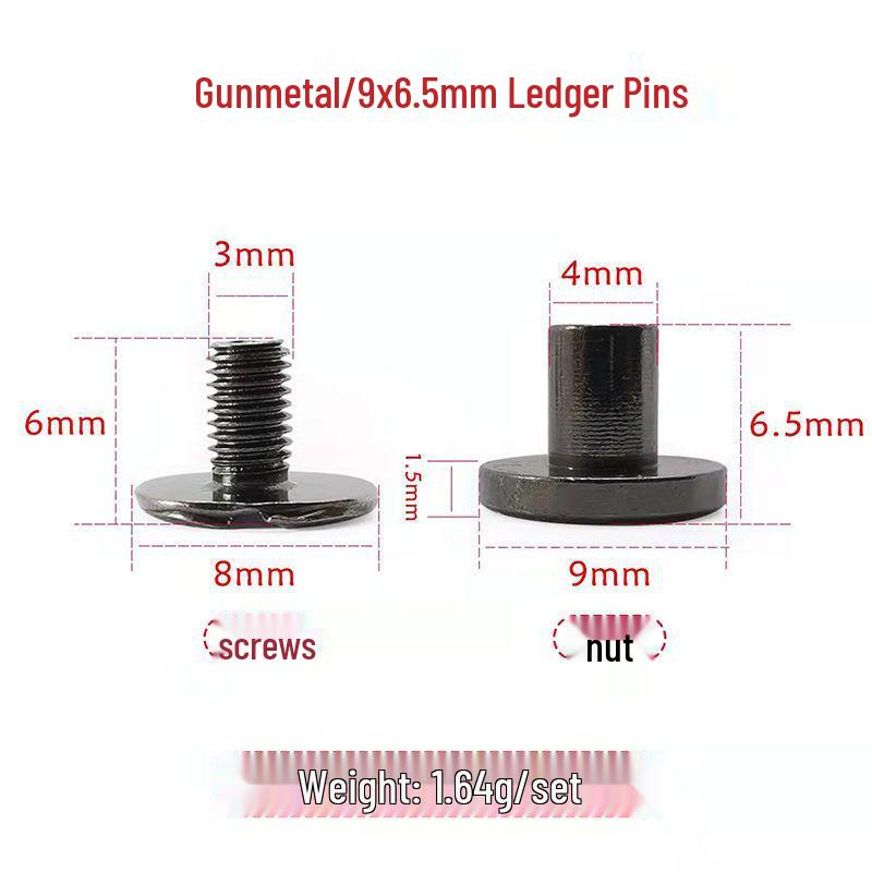 Сумка-винт из нержавеющей стали «папа-мама» с пряжкой из чистой меди и заклепками с плоской головкой, аксессуары для фиксации