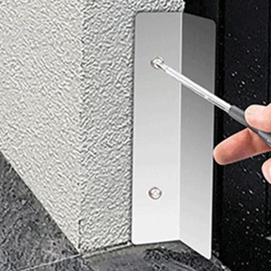 2 шт. Защита от мышей для гаражных ворот, Нержавеющая сталь, L-образные уплотнители-отбойники, Прочные, Устойчивые к ржавчине