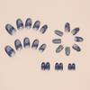 24 шт. Длинные миндальные накладные ногти-стилеты для французского маникюра накладные ногти для женщин