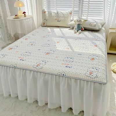 Летний комплект прохладных простыней из латекса, благоприятный для кожи, моющийся, кондиционер, юбка-кровать, нескользящие защитные чехлы для матраса