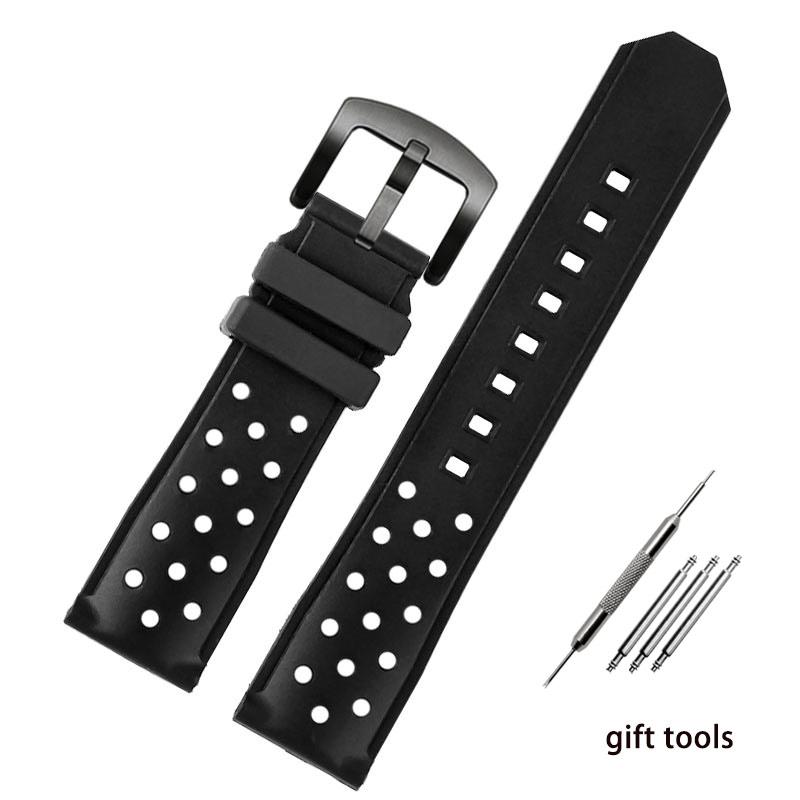 ONESilicone Резиновый Ремешок для Часов для Heuer DRIVE TIMER Kaya F1 Автомобиль Гонки Waz2113 Teso Коробка Силикагель Дышащий Ремень Мужской Ремешок для ЧасовMN
