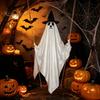 Подвесной призрак со светодиодной подсветкой 1,2/1,8 м Собака на качелях, Светящийся милый щенок Водонепроницаемые Хэллоуинские украшения для дерева Качели-украшение для дерева, крыльца,