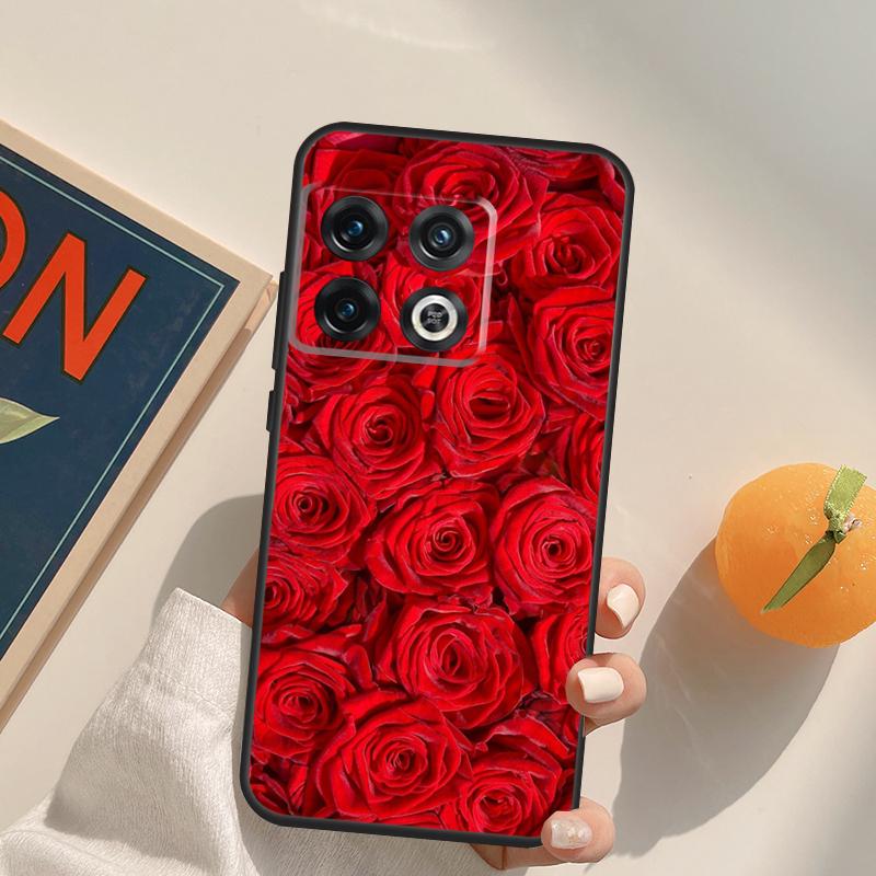 Красивый Сад Красные Розы Цветы Чехол Для OnePlus 15 13 12 11 13R 12R 10T 8T 13T OnePlus Nord 5 CE 3 2 4 Lite N20 N30 Обложка