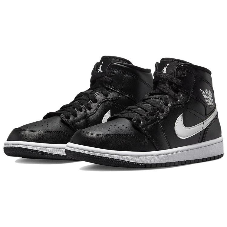 (WMNS) Air Jordan 1 Mid 'Черно-белый' Женские DV0991-001