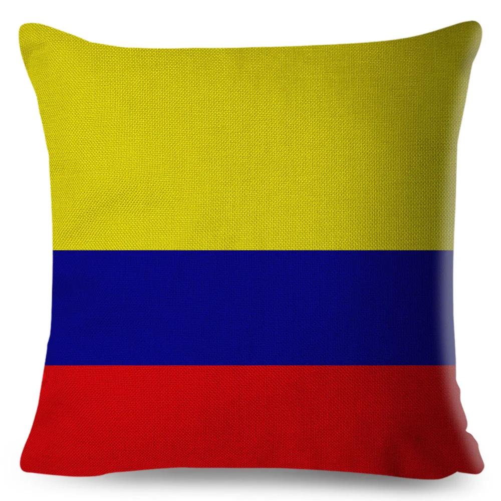 Чехол на подушку с национальным флагом в 50 стилях для дивана, декор для детской комнаты, наволочка с геометрическим принтом, наволочка из полиэстера 45x45 см