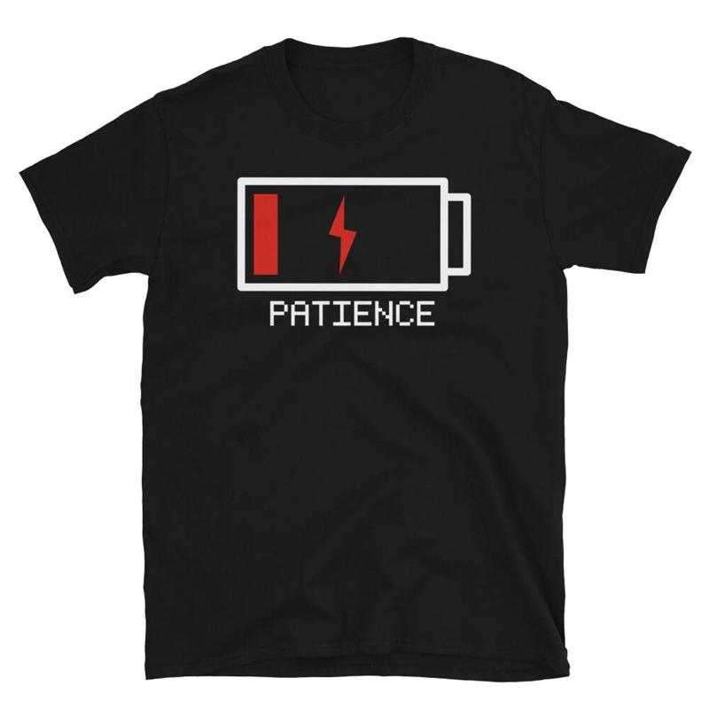 Out Of Patience Impatient Novelty Humor Gift Puns Short Sleeve Unisex T Shirt