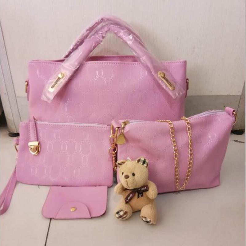 Новая коллекция 2025 года, набор из 4 вложенных сумок в европейском и американском стиле, вместительная сумка через плечо для поездок на работу