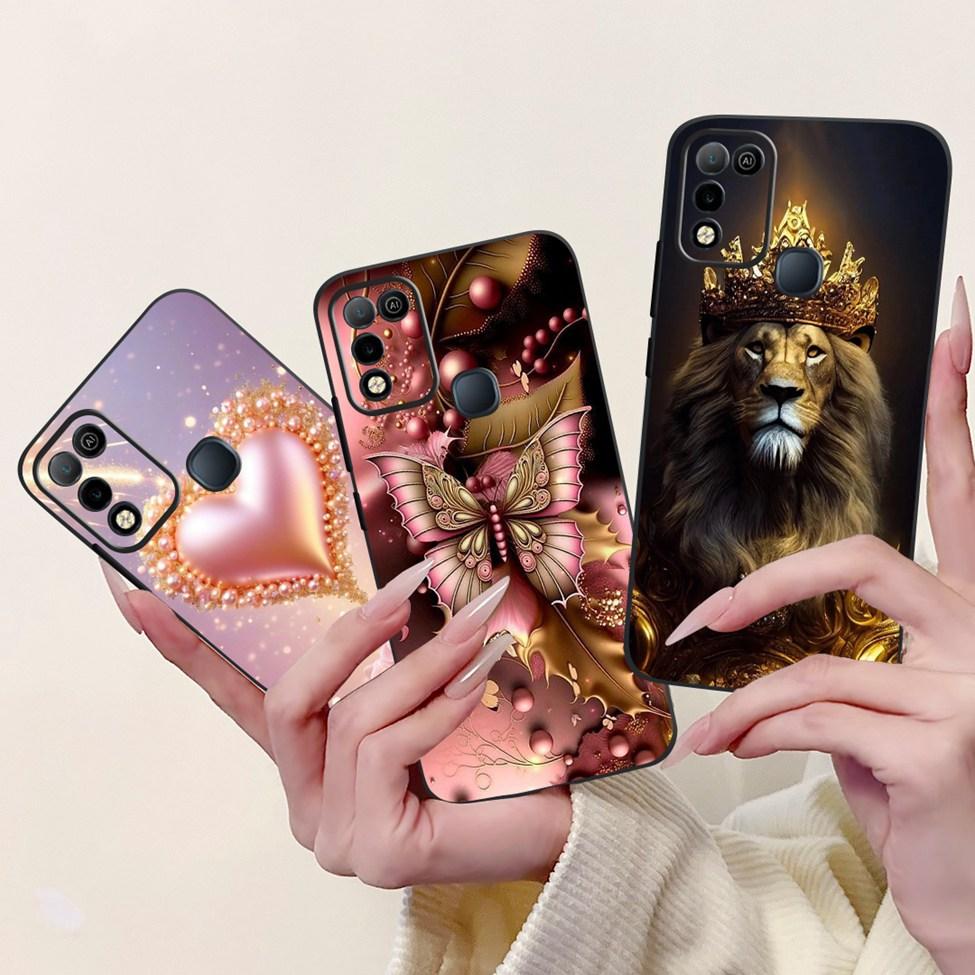 Для Infinix Hot 10 X682C 10s X689B 10play X688C Задняя крышка Для Infinix Hot 10 Play Чехол Ударопрочный Модный Милый Мультяшный Силикон