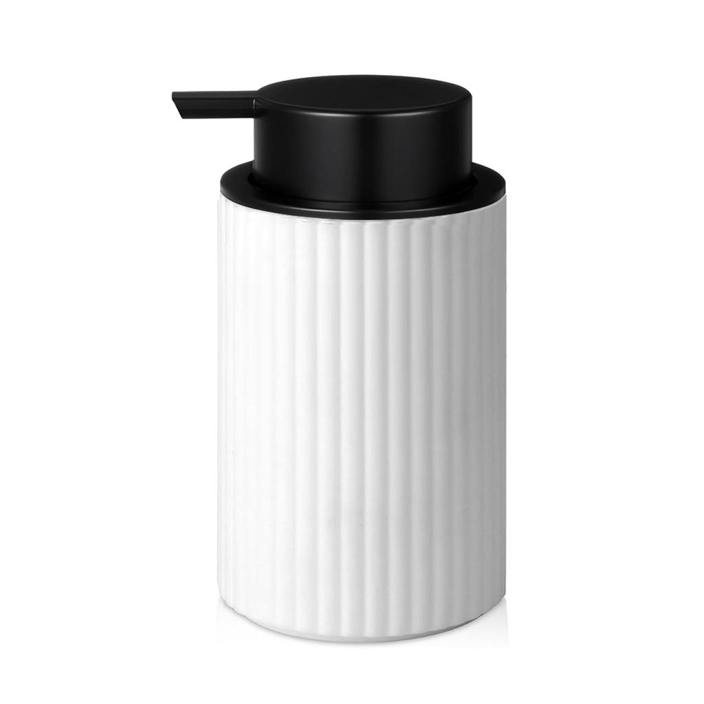 Черный дозатор для мыла с насосом, многоразовый дозатор для мыла для рук и посуды с силиконовым подносом для туалетных столиков или кухонной раковины