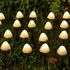 3.5m 10 LED Solar Mushroom Lights Outdoor Waterproof Lawn Fairy Lights Street Lights for Garden Patio Path Landscape Decoration Lamps