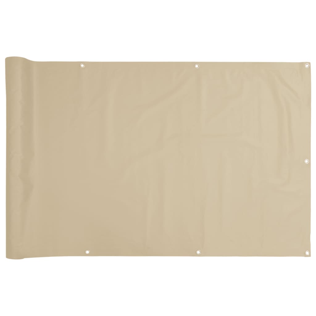 vidaXL Balkonsichtschutz Oxfordgewebe 75x600 cm Beige