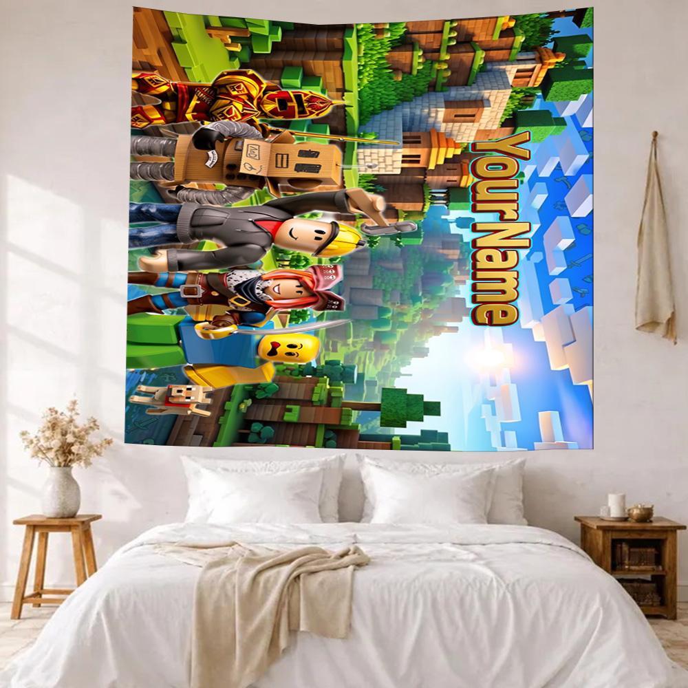 Roblox Custom Your Name Wall Decor Tapestry Art For Pet Memorial Birthdaywedding Party Backdrop Family Gift