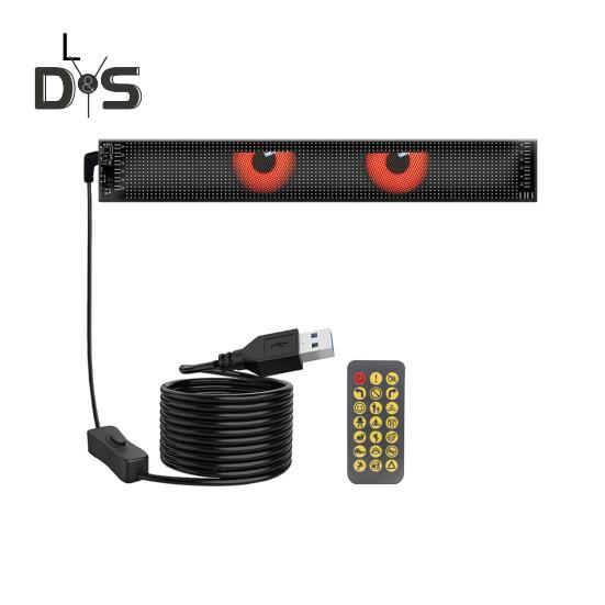 Цветной глазной светильник, гибкий мягкий экран для окон, динамические светодиодные фонари, управление со смартфона, водонепроницаемые светодиодные глаза для окна автомобиля