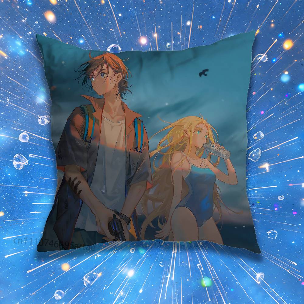 Summertime Rendering Pillow Case For Home Bedroom Car Office Decoration Living Room Sofa Cushion Cover Suitable
