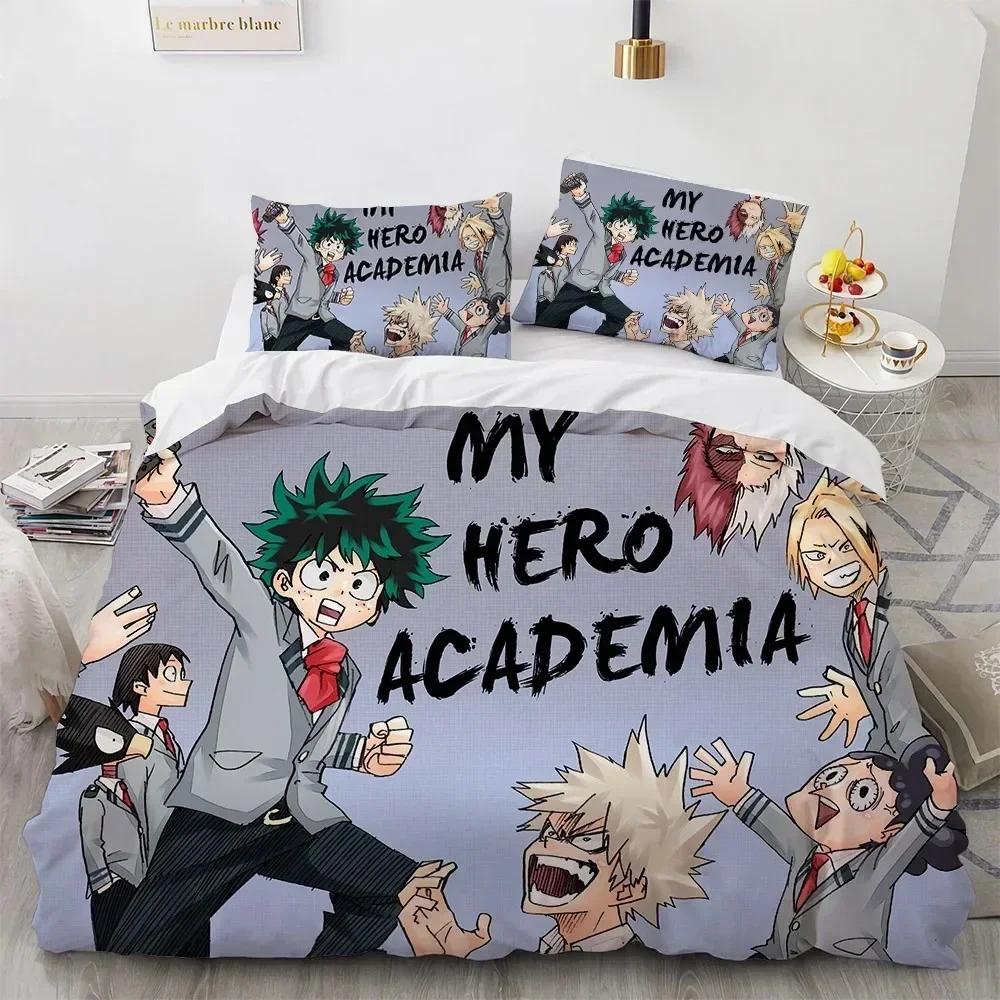 3D Anime My Hero Academy Printed Bed Set Duvet Cover Pillowcase Bedding Set Bed Linen Sheet Quilt Cover Full Queen King Size